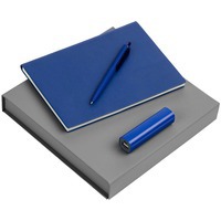 Бизнес-набор Chillout Energy: недатированный ежедневник, ручка шариковая, зарядник.