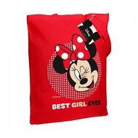 Фотография Холщовая сумка «Минни Маус. Best Girl Ever», красная