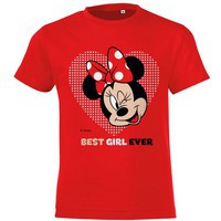 Картинка Футболка детская «Минни Маус. Best Girl Ever», красная 12 лет (142-152 см), люксовый бренд Disney