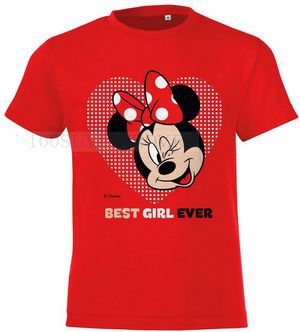 Фото Футболка детская «Минни Маус. Best Girl Ever», красная 12 лет (142-152 см) «Disney»