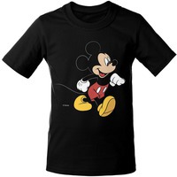 Картинка Футболка детская «Микки Маус. Easygoing», черная 4 года (96-104 см), люксовый бренд Disney