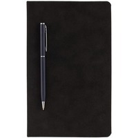 Картинка Блокнот Magnet с ручкой, черно-синий