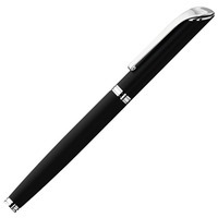 Стильная черная ручка металлическая роллер Shadow R с хромированным дизайном, d1 х 14,1 см