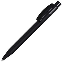 Эко-ручка шариковая из вторично переработанного пластика PIXEL RECY под нанесение логотипа, синие чернила, нажимной механизм, d0,9 х 13,8 см, черный