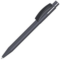 Эко-ручка шариковая из вторично переработанного пластика PIXEL RECY под нанесение логотипа, синие чернила, нажимной механизм, d0,9 х 13,8 см, антрацит