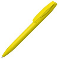 Ручка шариковая пластиковая Coral Gum , soft-touch, желтый