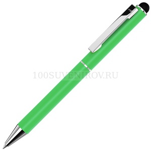 Фото Ручка-стилус шариковая Straight SI Touch из металла, синие чернила, d1 х 13 см «UMA» (зеленый)