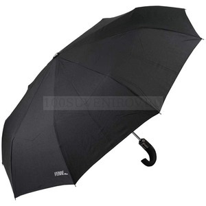 Фото Стильный фирменный складной зонт в подарок деловому мужчине  «Ferre Milano» (черный)