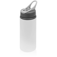 Бутылка для воды Rino из металла с ручкой, 600 мл, белый/серый