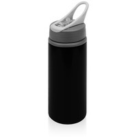 Бутылка для воды Rino из металла с ручкой, 600 мл, черный/серый