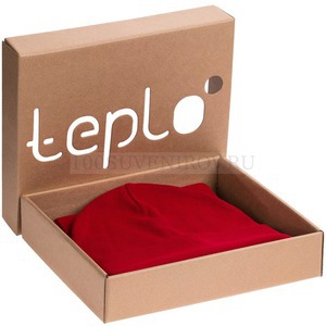 Фото Стильный трикотажный набор Real Talk: шапка, шарф.  «Teplo» (красный)