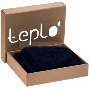 Фото Теплый набор Nordkapp: шапка, шарф «Teplo» (темно-синий)