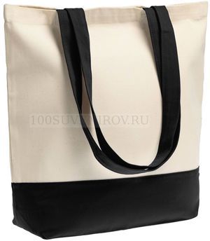 Фото Холщовая сумка Shopaholic, черная