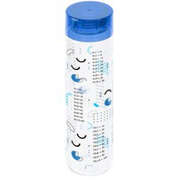Изображение Бутылка для воды «Шпаргалка. Таблица умножения», прозрачная с синей крышкой