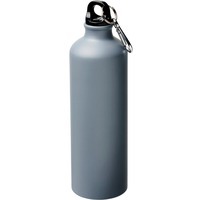 Герметичная бутылка PACIFIC с карабином, 770 мл., d7,3 x 25 см с матовой поверхностью, серый