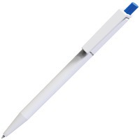 Ручка пластиковая шариковая Xelo White, белый/синий