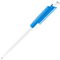 Картинка Двухцветная ручка пластиковая шариковая Vini White, синие ручки, d1 х 14,3 см