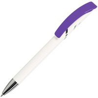 Картинка Ручка пластиковая шариковая Starco White, синие чернила, d1 х 14,5 см под круговую печать
