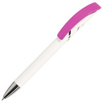 Фотка Ручка пластиковая шариковая Starco White, синие чернила, d1 х 14,5 см под круговую печать