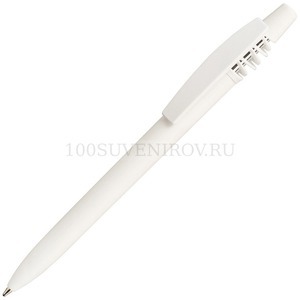 Фото Яркая пластиковая шариковая ручка Igo Solid, синие чернила, d1,1 х 14,4 см под тампопечать «Viva Pens» (белый)