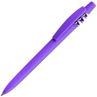 Яркая пластиковая шариковая ручка Igo Solid, синие чернила, d1,1 х 14,4 см под тампопечать, фиолетовый