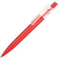 Ручка пластиковая шариковая Maxx Bright, синие чернила d1,2 х 14,9 см, красный/прозрачный