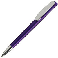 Картинка Цветная ручка пластиковая шариковая LEO LUX с серебристым клипом, синие чернила, d1 х 14,3 см