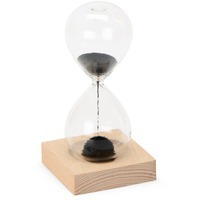 Подарочный песочные магнитные часы на деревянной подставке Infinity
