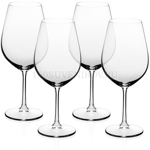 Фото Набор бокалов для вина CRYSTALLINE, 690 мл, 4 шт (высота бокала 24 см). На бокалы можно нанести логотип.    (прозрачный)