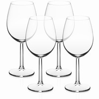 Набор бокалов для вина VINISSIMO, 430 мл, 4 шт, высота бокала 20 см. Нанесение логотипа.  и очистные декантеры в наборе