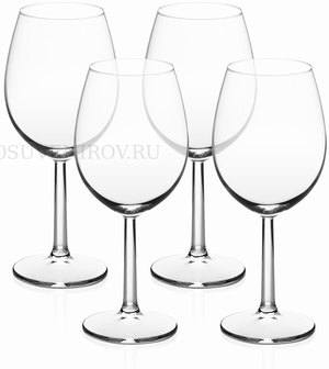 Фото Набор бокалов для вина VINISSIMO, 430 мл, 4 шт, высота бокала 20 см. Нанесение логотипа.  (прозрачный)