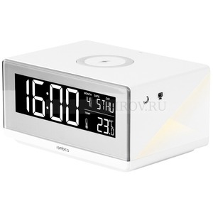 Фото Часы с беспроводным зарядным устройством Timebox 2 «Rombica» (белый)