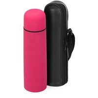 Герметичный термос ЯМАЛ Soft Touch с чехлом, 500 мл., d7 х 24,5 см, розовый матовый