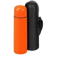 Герметичный термос ЯМАЛ Soft Touch с чехлом, 500 мл., d7 х 24,5 см, оранжевый