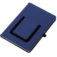 Картинка Блокнот POCKET-А5 с обложкой под текстиль с карманом для телефона и держателем для ручки под термотрансфер, 14,5 х 21,5 см