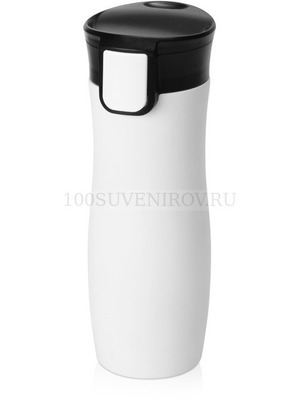 Фото Вакуумная герметичная термокружка Streamline с покрытием soft-touch, 400 мл.,  8,8 х 8,1 х 22,5 см.  «Waterline» (белый, черный)