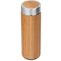 Вакуумный термос Moso из бамбука со съемным ситечком, 420 мл., d6,8 х 20,8 см