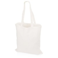 Летняя сумка-шоппер на плечо из хлопка CARRYME 140 под нанесение логотипа, 140 г/м2, 38 х 42 см, ручки 2,5 х 55 см и летние дамские сумки