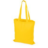 Сумка-шоппер на плечо из хлопка CARRYME 140 под нанесение логотипа, 140 г/м2, 38 х 42 см, ручки 2,5 х 55 см, желтый