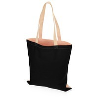 Летняя дамская сумка для шопинга Twin двухцветная из хлопка, 180 г/м2 на плечо