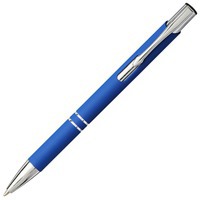 Металлическая шариковая ручка MONETA с антискользящим покрытием, черные чернила, d1 х 14 см.