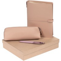 Шикарный набор Manifold в подарок женщине - блокнот для записей, ручка, косметичка