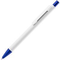 Фотка Ручка шариковая Chromatic White, белая с синим