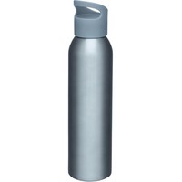 Спортивная бутылка SKY из алюминия с ручкой, 650 мл., d6,6 х 26 см, серый