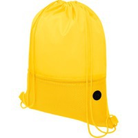Рюкзак ORIOLE из полиэстера 210D с карманом-сеткой, выходом для наушников, 33 х 44 см, нагрузка 5 кг. поl трафаретную печать, термотрансфер, вышивку логотипа , желтый