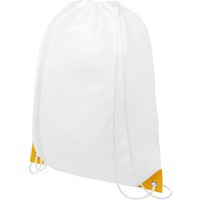 Белый рюкзак ORIOLE с цветными укрепленными углами, 33 х 44 см, макс нагрузка 5 кг.