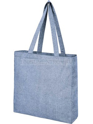 Фото Эко-сумка PHEEBS из переработанного хлопка, 38 х 8,5 х 41 см, нагрузка 10 кг.  (синий)