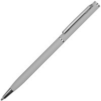 Ручка металлическая шариковая АТРИУМ софт-тач, синие чернила, d0,7 х 13 см под гравировку логотипа