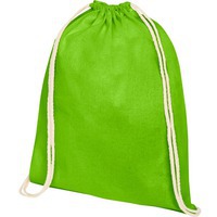 Рюкзак из хлопка OREGON, 33 х 44 см, нагрузка 5 кг., лайм