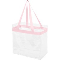 Фотография Прозрачная пляжная сумка HAMPTON с контрастной отделкой под тампопечать логотипа, 30,5 х 15,2 х 30,5 см